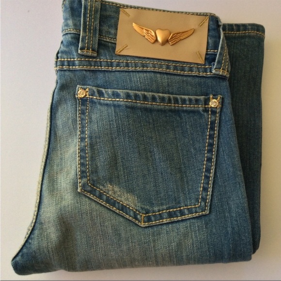 💜💜TWISTED HEART  BLING JEANS 26 X 35 - Picture 13 of 17